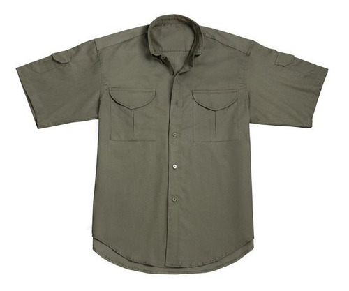 Camisa Sport Manga Corta Ombu Aire Libre Beige O Verde