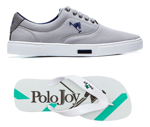 Combo C/ 01 Sapatenis Tenis Polo Joy Masculino + 01 Sandalia