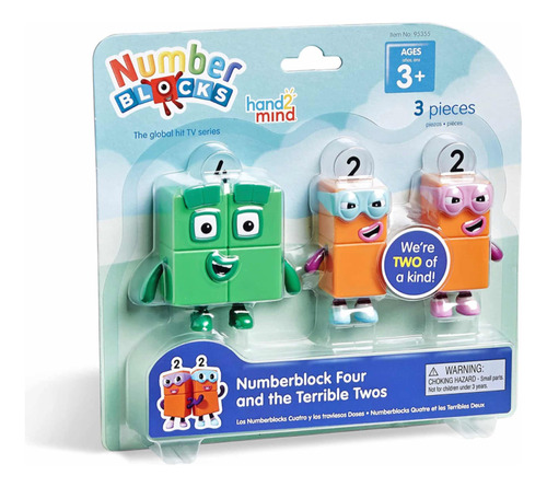 Figuras Number Blocks Número 2 Y 4 Original Educativos Hand2