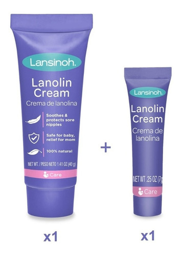 Crema Lanolina Lansinoh 40gr + Crema Lanolina Cartera 7gr