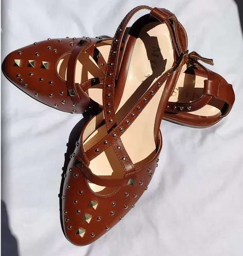 Zapato Tipo Baleta Plano Taches Env o gratis
