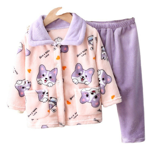 Pijama De Franela For Niña [u]