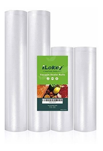 Ilokey Vacuum Sealer Bags Rolls, 2 Rolls 8 X 16.5' And 2 Rol