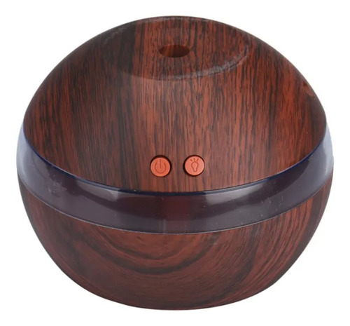 Humidificador Luz Led J800f Difusor Aroma Vaporizador Usb Color Madera Oscura