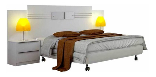  Cabeceira de cama box Novo Horizonte Plenus 2 corpos 260cm x 121cm branca