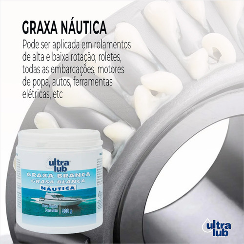 Graxa Branca De Lítio Com Ação Lubtificante Ultralub Kit 3un