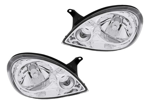 Jgo O Par De Faros Chevy C2 2004-2008  Fondo Cromado