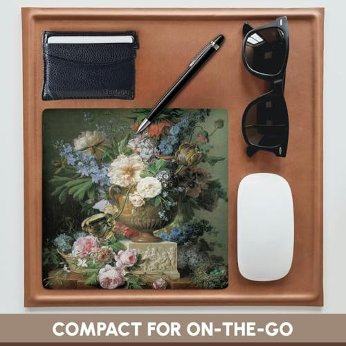 Mouse Pad Flores En Jarrón Alabastro Con Nido De Pájaro 20x2