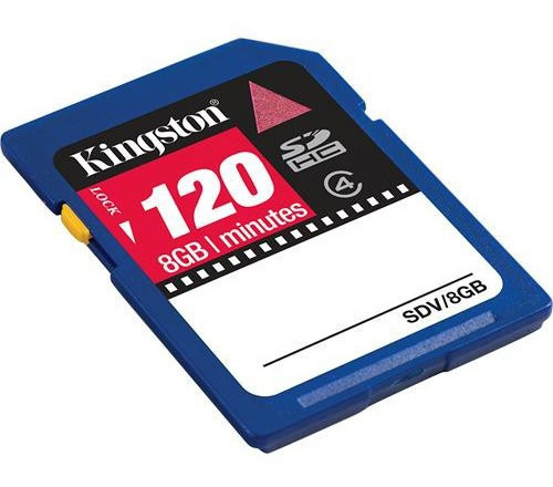 Imagem 1 de 2 de Cartão De Memória Sdhc Kingston 8gb Sdv