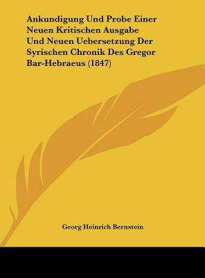 Libro Ankundigung Und Probe Einer Neuen Kritischen Ausgab...