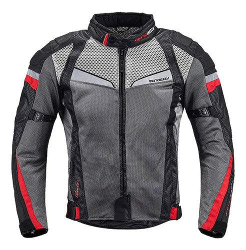 Chaqueta Motera De Malla Para Hombre Con Armadura Ce