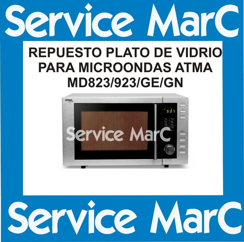 Plato De Microondas Atma Md 809  923 Ge Bgh 223d De 27cm