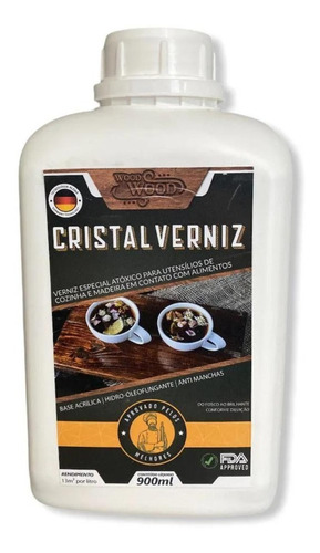 Verniz Cristal Incolor Atóxico Base De Água Contato Alimento