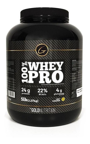 Proteina 100% Whey Pro 5lb Vainilla Gold Nutrition