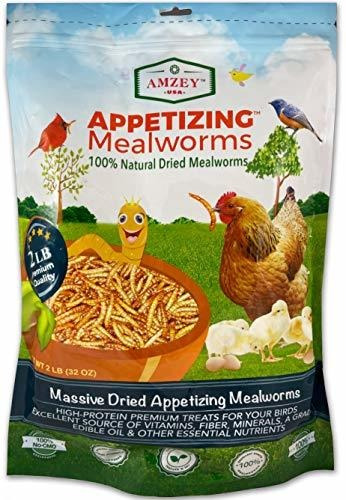 Dried Mealworms -2 Lbs- 100% Natural Non Gmo Mealworms -food