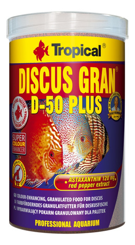 Alimento Tropical Discus Gran D-50 Plus 440g  Granulado