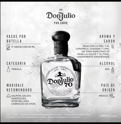 Pack De 2 Tequilas Don Julio 70 Añejo Cristalino De 700ml