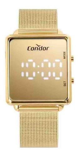 Relógio Feminino Condor Digital Led Dourado Comd1202af/4d