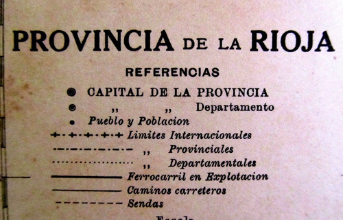 Mapa La Rioja 1920 Ferrocarril Pueblo Senda Plano (Usado)