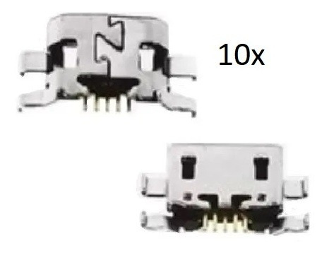 10x Conector Carga Dock Moto C Plus Xt1726 Xt1724 Xt1723