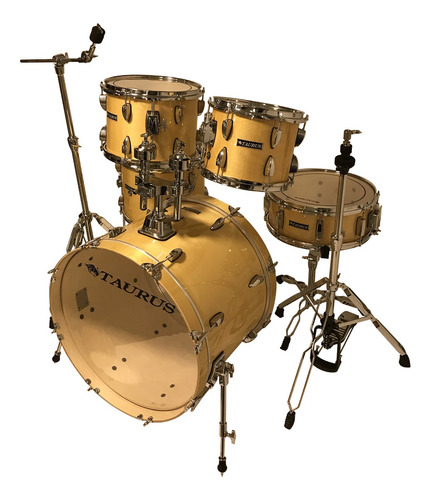 Bateria 5 Cuerpos Taurus Maple Mfp610 Natural + Soportes