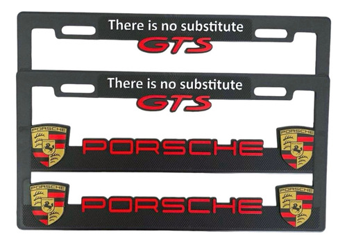 Par De Porta Placas Premium Porsche