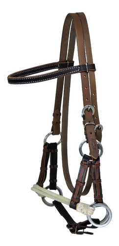 Cabeçada Para Cavalo Side Pull De Couro Com Peia Boots Horse