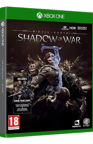 Shadow Of War Middle Earth Xbox One Y Series Disco En Caja 