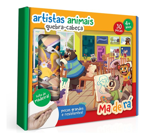 Quebra Cabeça 30 Peças Artistas Animais Toyster 3172