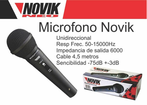 Micrófono Profesional Dinámico Novik Fnk5 Ramos Mejía