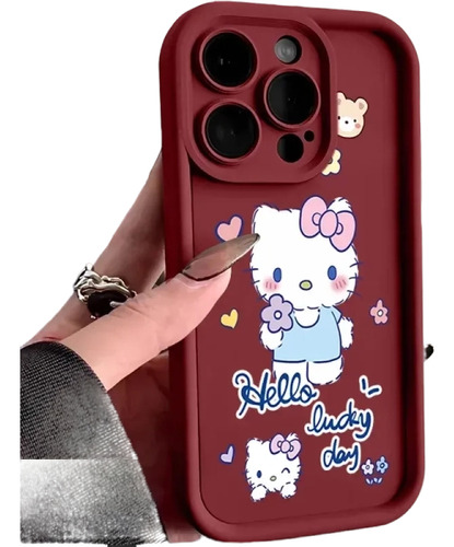 Fundas De Silicona Sanrio Hello Kitty Para iPhone 15 14, 2 U