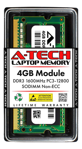 Memoria Ram A-tech Ddr3 1600 Mhz Pc3-12800 Cl11 Sodimm D4