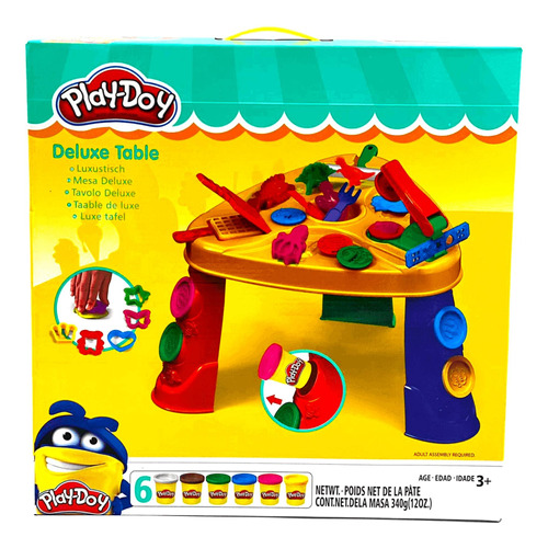 Plastilinas Play Doh Mesa Infantil Caja Grande 6 Frascos