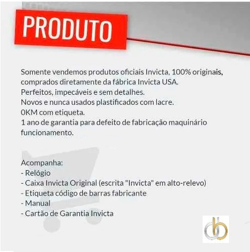 Relógio Invicta Bolt Zeus 22451 Original Swiss + Caixa Capac
