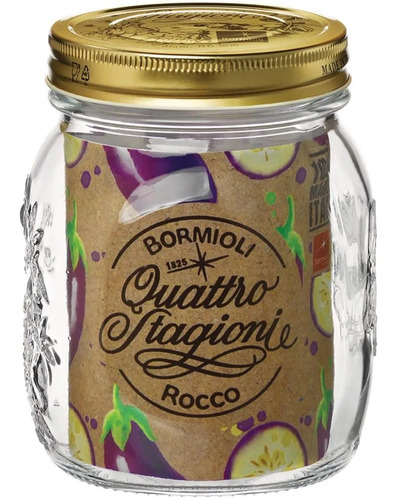 Bote de vidrio italiano Quattro Stagioni Bormioli Rocco de 700 ml, color transparente