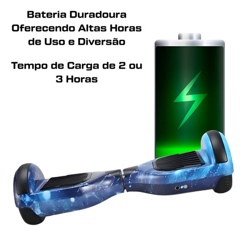 Hoverboard Skate Elétrico Original 6.5 Led Bluetooth Cores