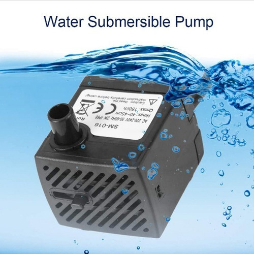 Imagen 3 de 8 de Bomba Agua Sumergible Fuente Acuario Bebedero Cultivo H300