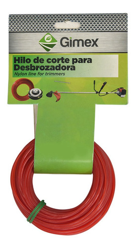 Hilo Para Desbrozadora 1.60mm (.065) 15m Rojo