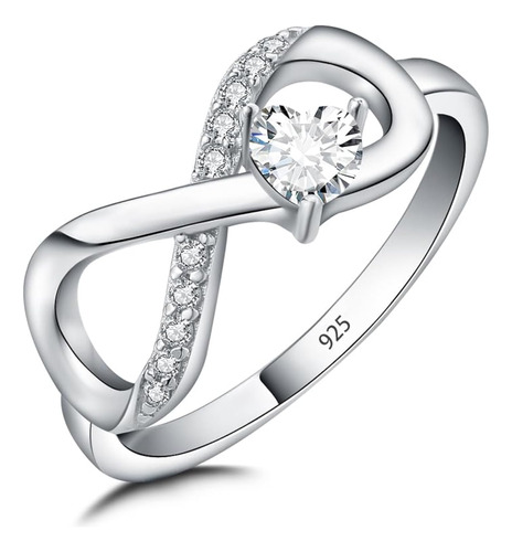 Infinity Promise Rings For Her 925 Sterling Silver Heart Eng