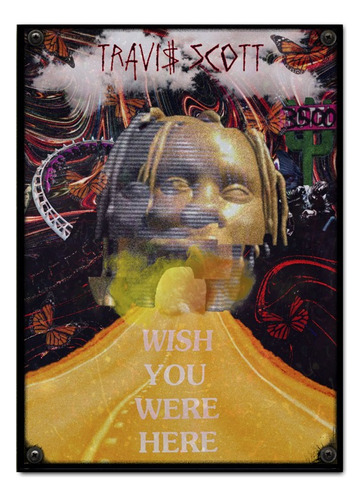 #568 - Cuadro Vintage 21 X 29 Cm / Poster Travis Scott Trap