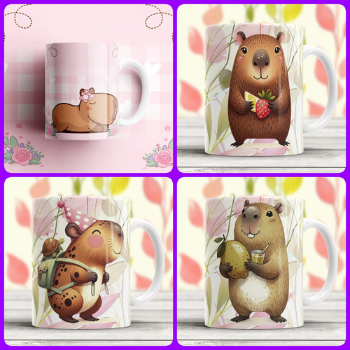 Souvenir 1 Tazas Polimero +bolsita Capibara Capybara