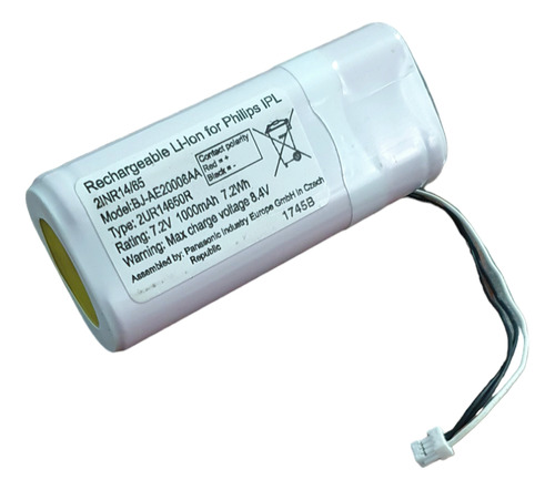 Bateria Interna Recargable 7,2v Depiladora Philips Bri950 