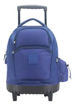 Comprar Mochila Escolar Con Carrito Ruedas Niños Nene Colegio Primaria Reforzada Color Azul Diseño De La Tela Liso