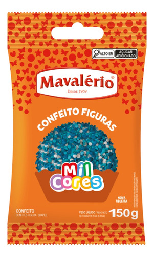 Confeito Fundo Do Mar Mil Cores 150g Docinhos Cupcake Bolo