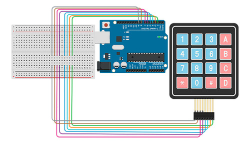 2 Piezas Teclado Matriz 4x4 Para Arduino