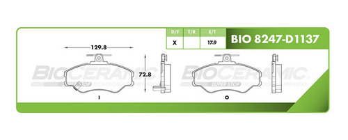 Balata Disco Delantera Dodge H100 Van 2012-2013 2.4