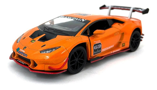 Lamborghini Huracan 1/32 Kinsmart Jugueteria El Pehuen Color Naranja