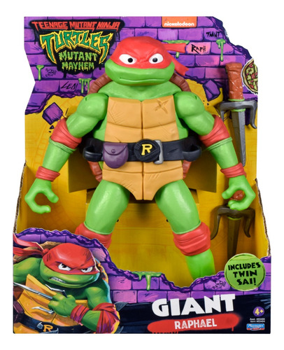  Playmates Toys Figura De Acción Bandai Teenage Mutant Ninja Raphael 3+