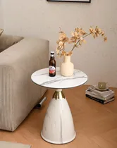 Comprar Mesa De Centro Redonda Minimalista Piedra Sinterizada