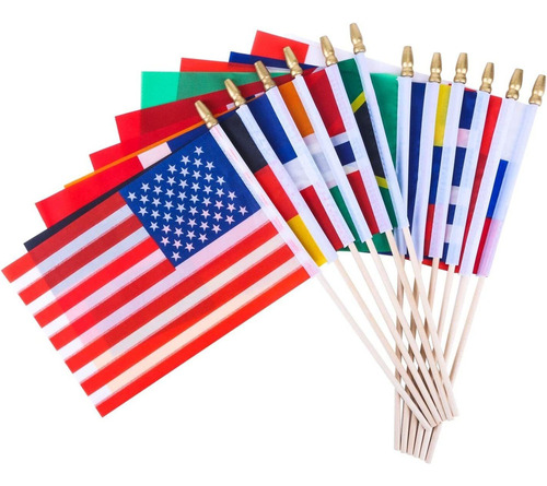 Juego De Banderas Lebei, 100 Países Del Mundo, Decorativas